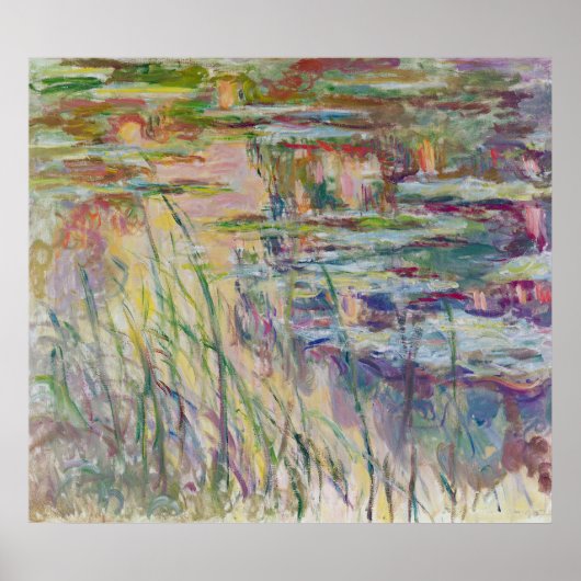 Poster Claude Monet | Réflexions sur l'eau, 1917 (Devant)