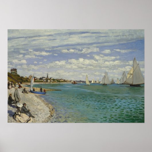 Poster Claude Monet - Regatta à Sainte-Adresse (Devant)