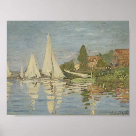 Poster Claude Monet - Regattas à Argenteuil (Devant)