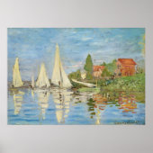 Poster Claude Monet - Regattas à Argenteuil (Devant)