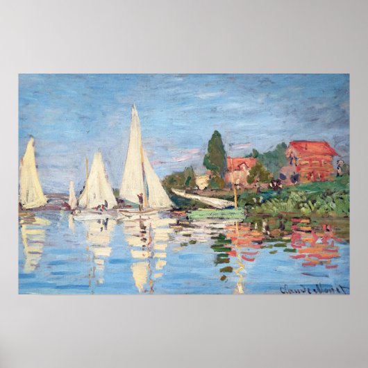 Poster Claude Monet - Regattas at Argenteuil (Devant)