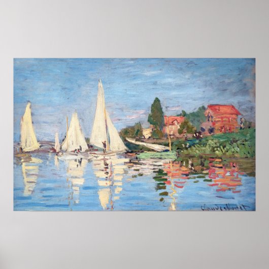 Poster Claude Monet - Regattas at Argenteuil (Devant)