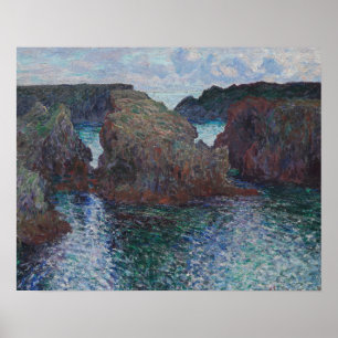 Poster Claude Monet - Rochers à Port-Goulphar, Belle-Ile