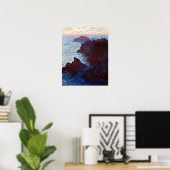 Poster Claude Monet Rocks à Belle-lle, Port-Domois (Bureau à domicile)