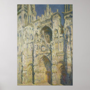 Poster Claude Monet Rouen Cathedral in Full Sunlight