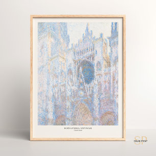 Poster Claude Monet Rouen Cathédrale Ouest Façade Art Imp