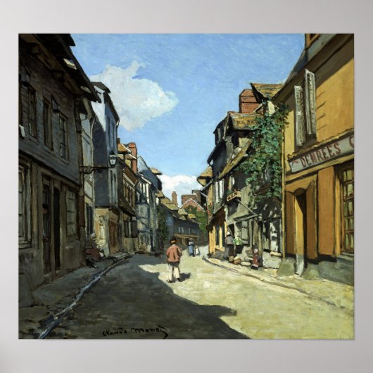 Poster Claude Monet Rue de la Bavole, Honfleur (Devant)