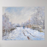 Poster Claude Monet - Scène de neige à Argenteuil<br><div class="desc">Scène de neige à Argenteuil / Rue sous la neige,  Argenteuil - Claude Monet,  1875</div>