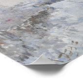 Poster Claude Monet - Scène de neige à Argenteuil (Coin)