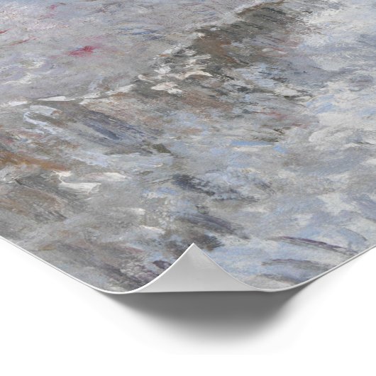 Poster Claude Monet - Scène de neige à Argenteuil (Coin)