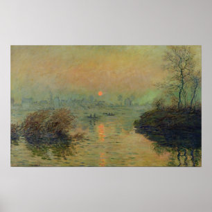 Poster Claude Monet   Sun Setting over the Seine