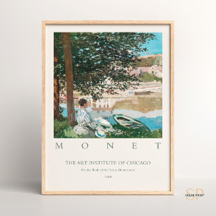 Poster Claude Monet Sur la rive de la Seine Bennecourt