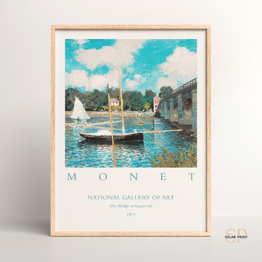 Poster Claude Monet The Bridge à Argenteuil Imprimer