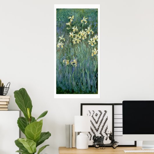 Poster Claude Monet | The Yellow Irises (Bureau à domicile)