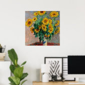 Poster Claude Monet - Tournesols (Bureau à domicile)