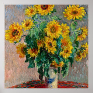 Poster Claude Monet - Tournesols