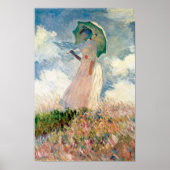 Poster Claude Monet - Une femme avec parasol (Devant)
