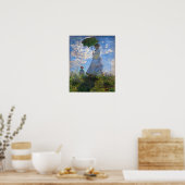 Poster Claude Monet : Une femme avec un parasol (Cuisine)