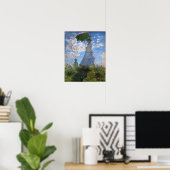 Poster Claude Monet : Une femme avec un parasol (Bureau à domicile)