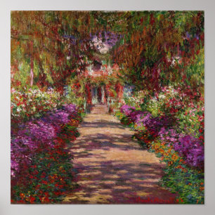 Poster Claude Monet   une voie dans le jardin de Monet