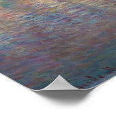 Poster Claude Monet - Vetheuil, coucher de soleil (Coin)