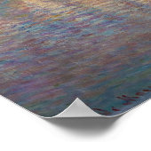 Poster Claude Monet - Vetheuil, Coucher de soleil (Coin)