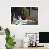Poster Claude Monet | Vie morte avec bouteilles (Bureau à domicile)