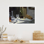 Poster Claude Monet | Vie morte avec bouteilles (Cuisine)