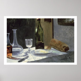 Poster Claude Monet Vie morte avec bouteilles