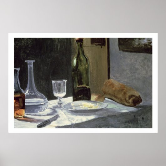 Poster Claude Monet | Vie morte avec bouteilles (Devant)