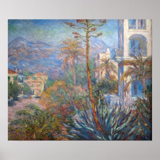 Poster Claude Monet - Villas à Bordighera (Devant)
