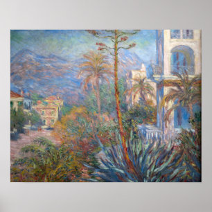 Poster Claude Monet - Villas à Bordighera