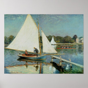 Poster Claude Monet   Voile à Argenteuil, c.1874