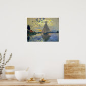 Poster Claude Monet - Voilier au Petit-Gennevilliers (Cuisine)