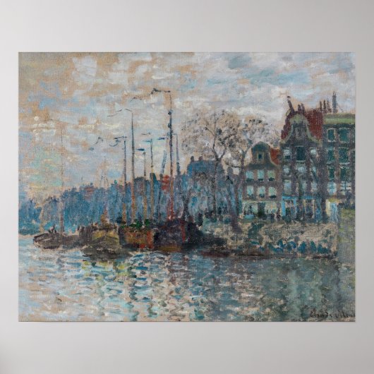 Poster Claude Monet - Vue d'Amsterdam (Devant)