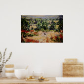 Poster Claude Monet - Vue du village de Giverny (Cuisine)