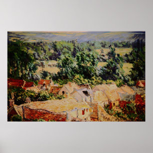Poster Claude Monet - Vue du village de Giverny