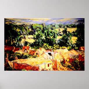 Poster Claude Monet - Vue du village de Giverny