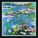 Poster Claude Monet Water Lilies Art<br><div class="desc">Water Lilies est une belle peinture à fleurs de style impressionniste réalisée par l'artiste impressionniste français Claude Monet en 1916,  montrant l'une des centaines de ses peintures de nénuphars de sa maison à Giverny,  France.</div>
