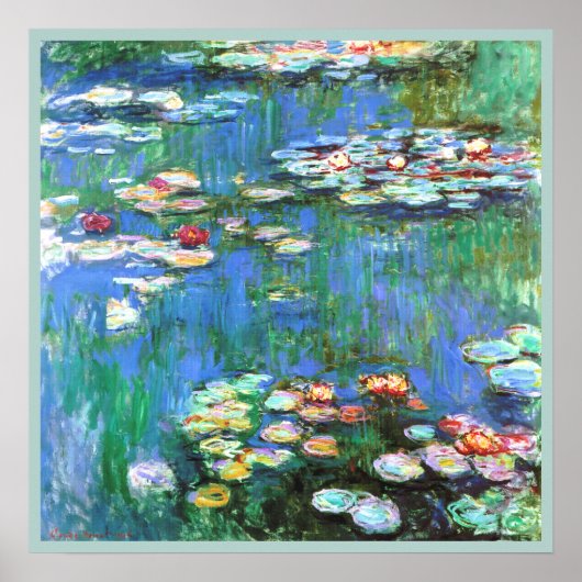 Poster Claude Monet Water Lilies Art (Devant)