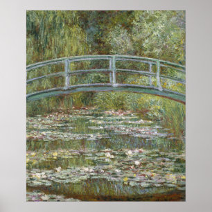 Poster Claude Monet Water Lily Pond (pont japonais)