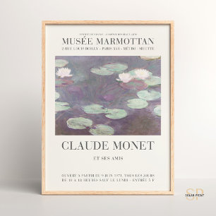 Poster Claude Monet Water Lys Pink Art Imprimer