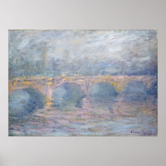 Poster Claude Monet | Waterloo Bridge, Londres, à Sunset (Devant)