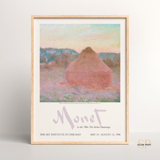 Poster Claude Monet Wheatstacks Fin de journée Automne Vi
