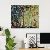 Poster Claude Monet - Willow en pleurs (Bureau à domicile)