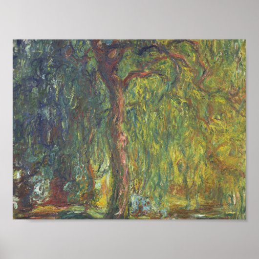 Poster Claude Monet - Willow en pleurs (Devant)