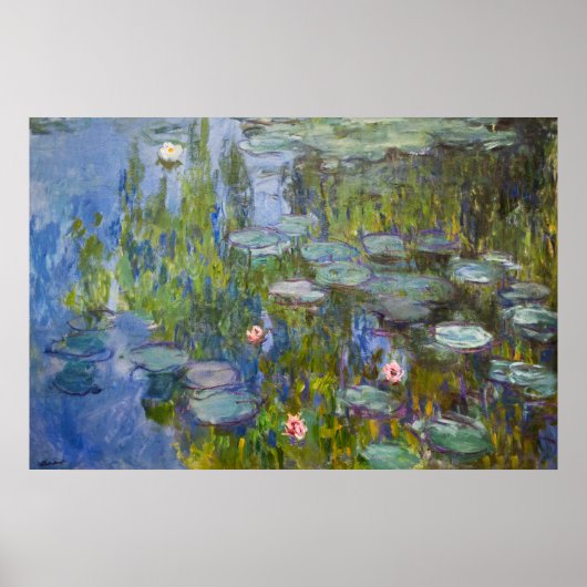 Poster Claude Monet's Water Lilies (1915) (Devant)
