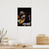 Poster Claude Vignon Le Lute Player (Cuisine)
