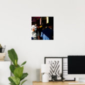 Poster Clavardage devant une boutique (Bureau à domicile)