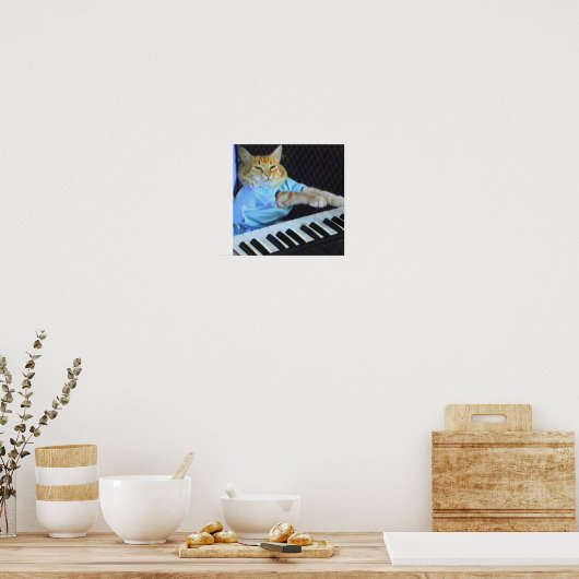 Poster Clavier Canvas Chat Imprimer! (Cuisine)
